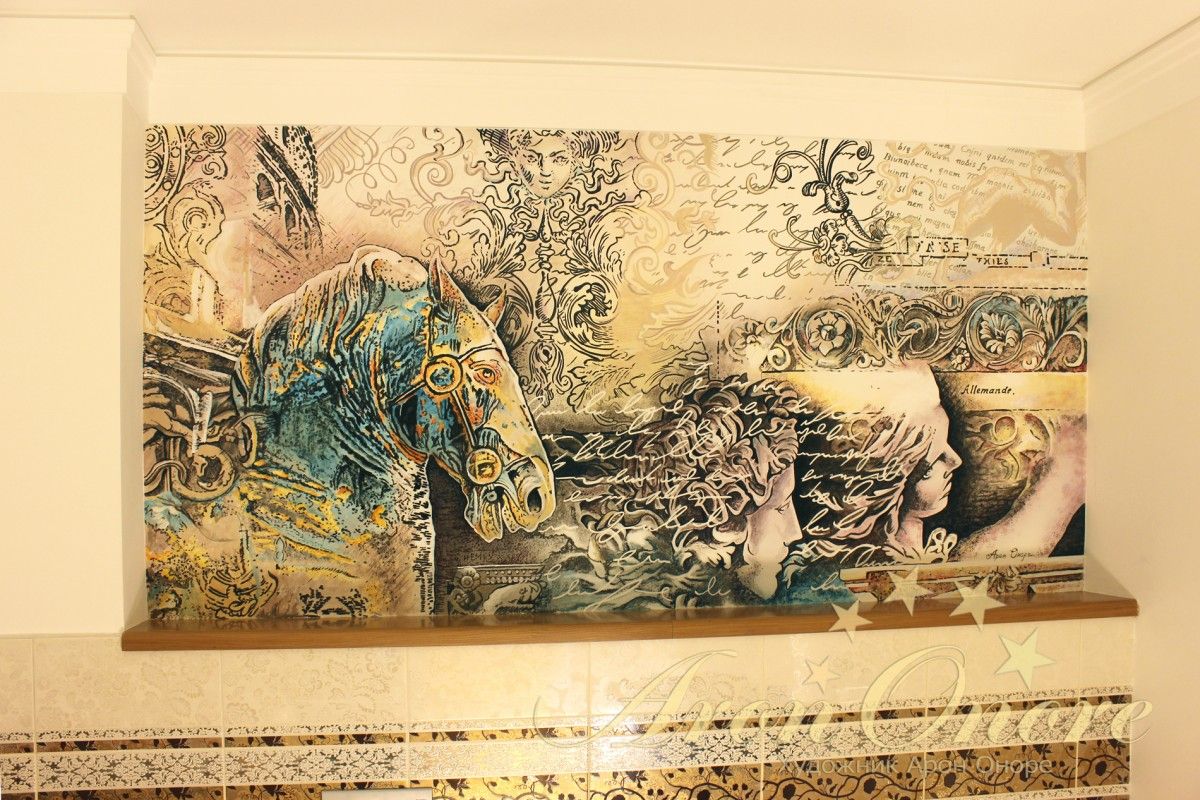 рисунок на стене классика