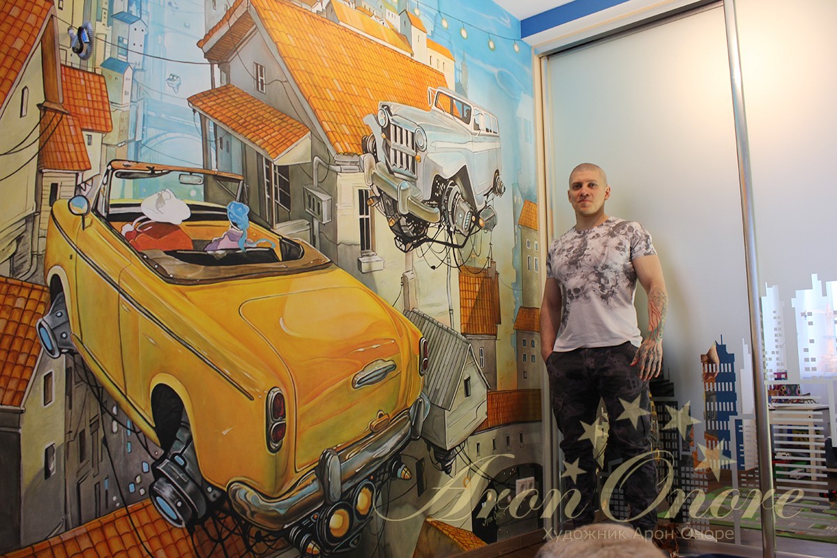 Рисунок на стене в детской фантастика